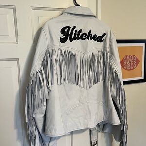 Nasty Gal Hitched Fringe Leather Jacket